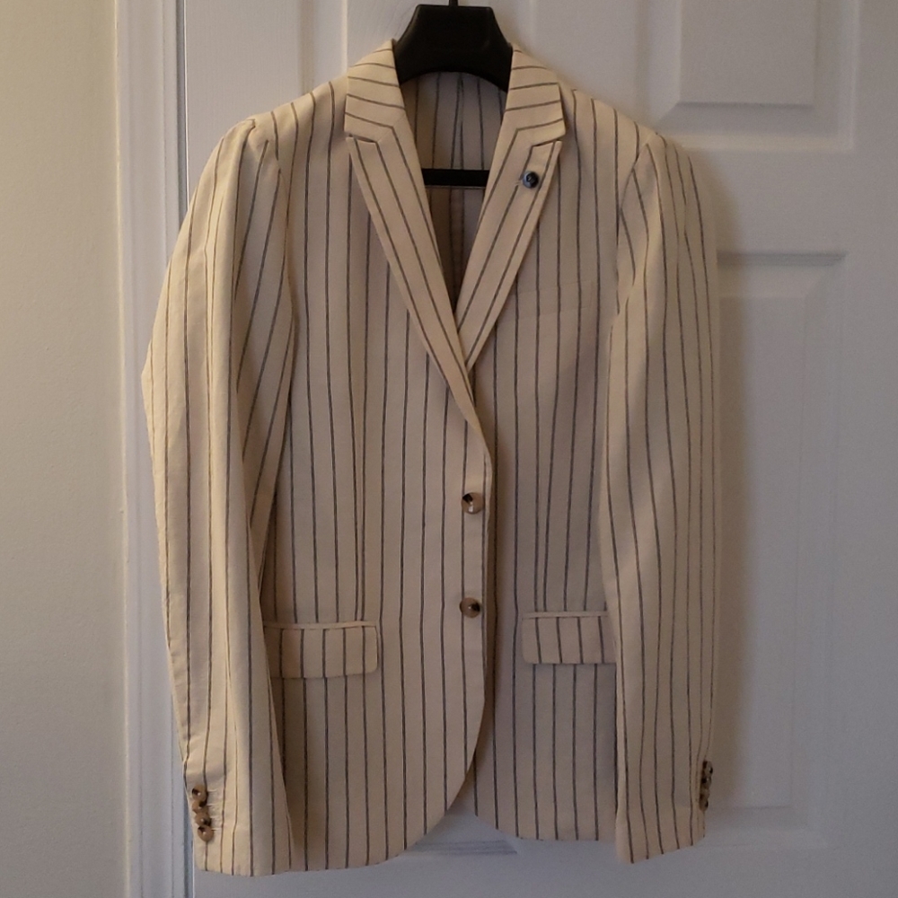 Men's casual striped blazer
